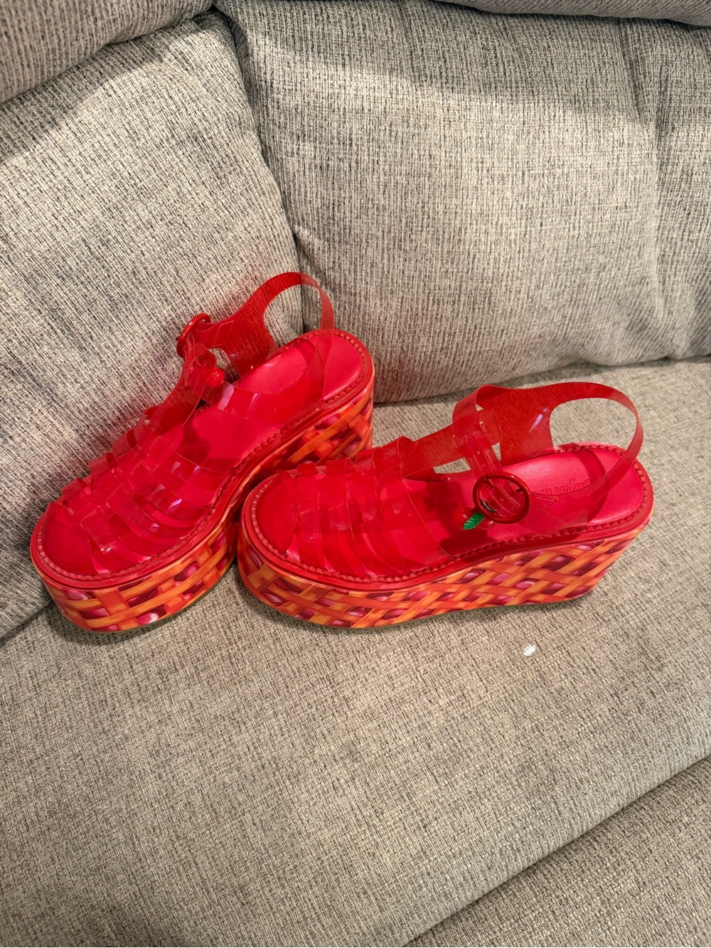 Sugar Thrillz TASTY TASTY CHERRY PIE JELLY PLATFORMS- Sz 9 - Picture 2 of 11